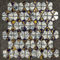 Ice Crack Surface Ceramic Glazed Mosaic Tile Shower Floor Installation